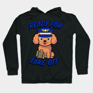 Funny Pilot Brown Dog Hoodie